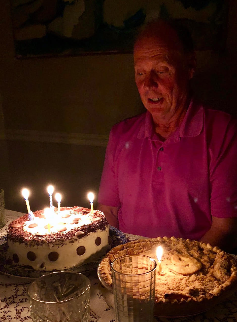 Chuck with Birthday Cake and Pie